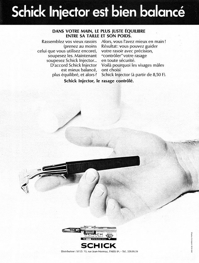 Publicit� Schick 1969