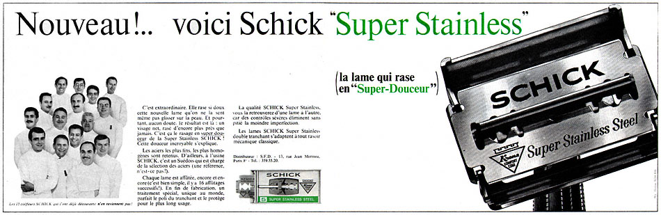 Publicit� Schick 1966