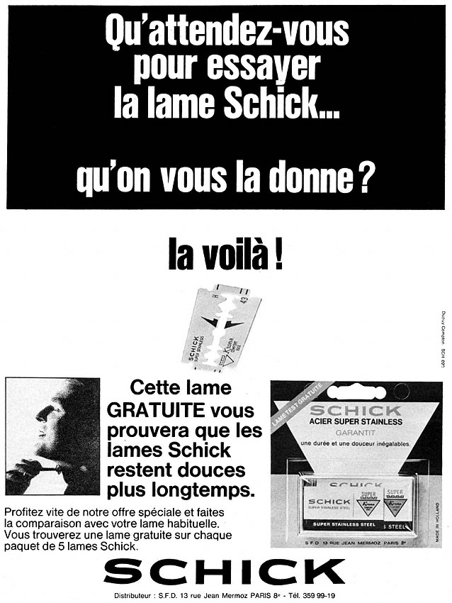 Marque Schick 1968