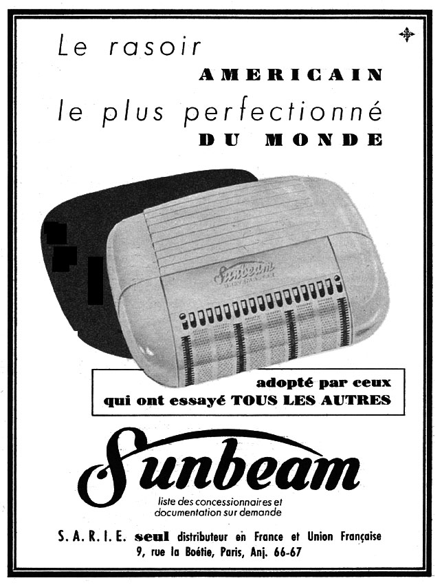 Publicit� Sunbeam 1954