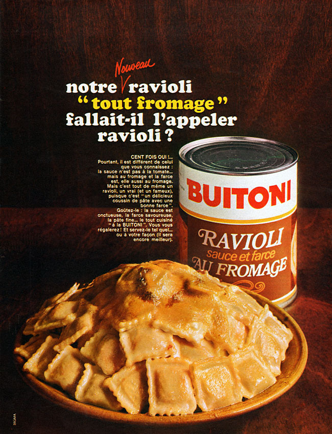Publicit� Buitoni 1969