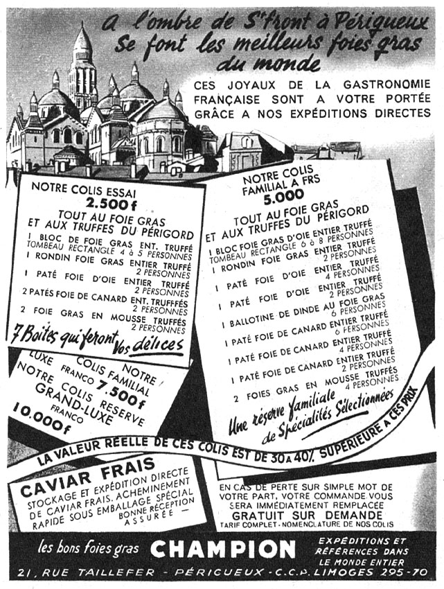 Publicit� Champion 1954