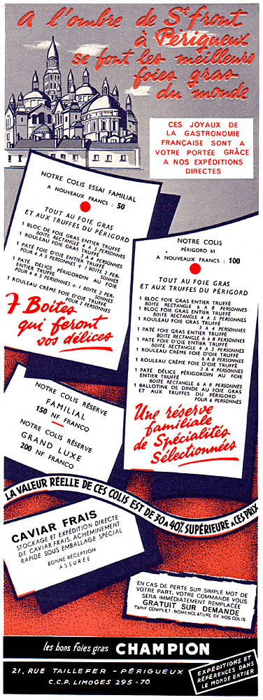 Publicit� Champion 1960