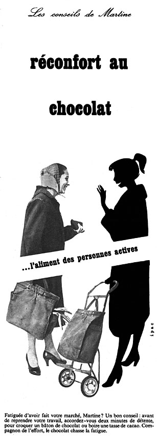 Publicit� Chocolat 1957