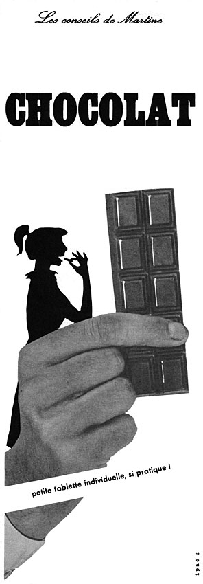 Publicit� Chocolat 1957
