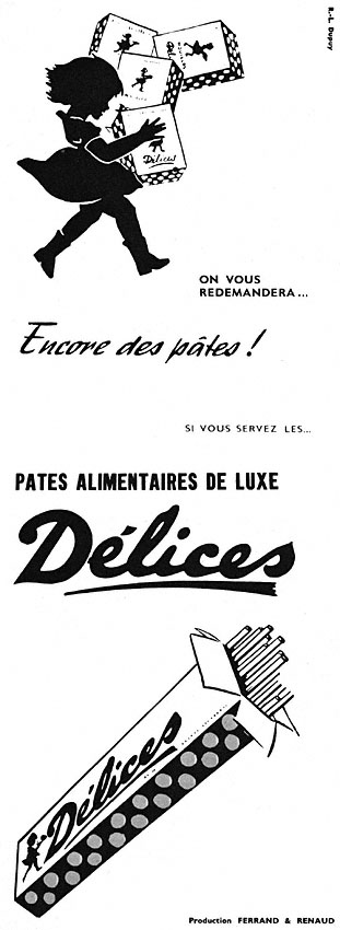 Publicit� D�lices 1952