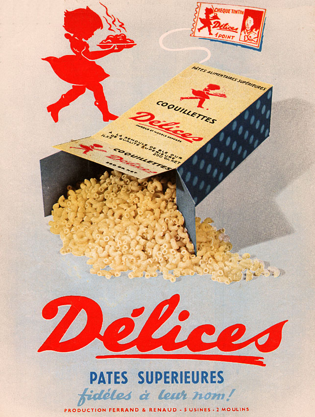 Publicit� D�lices 1958