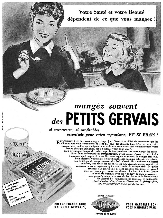 Publicit� Gervais 1955