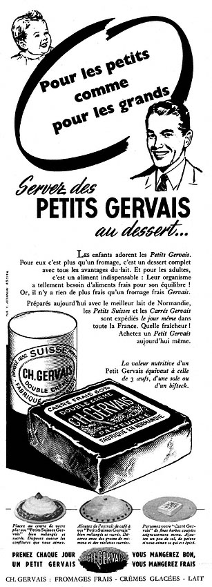 Publicit� Gervais 1956