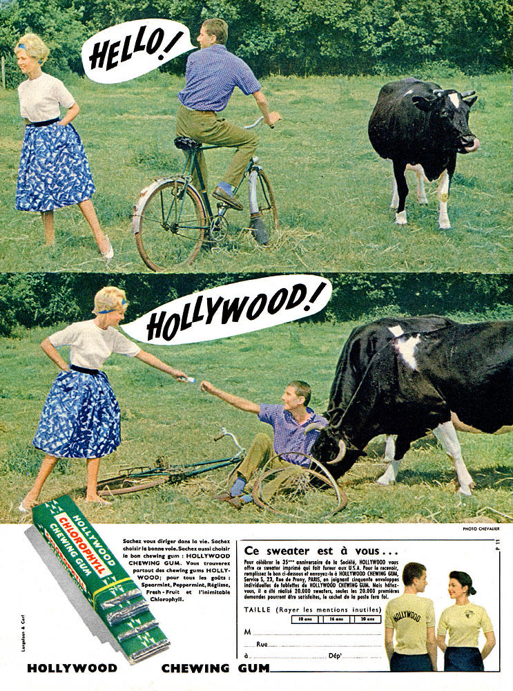 Publicit� Hollywood 1958