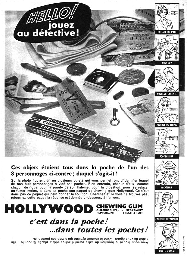 Publicit� Hollywood 1959