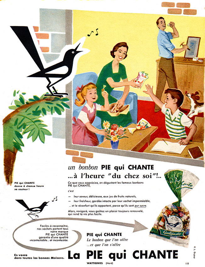 Marque La pie qui chante 1957