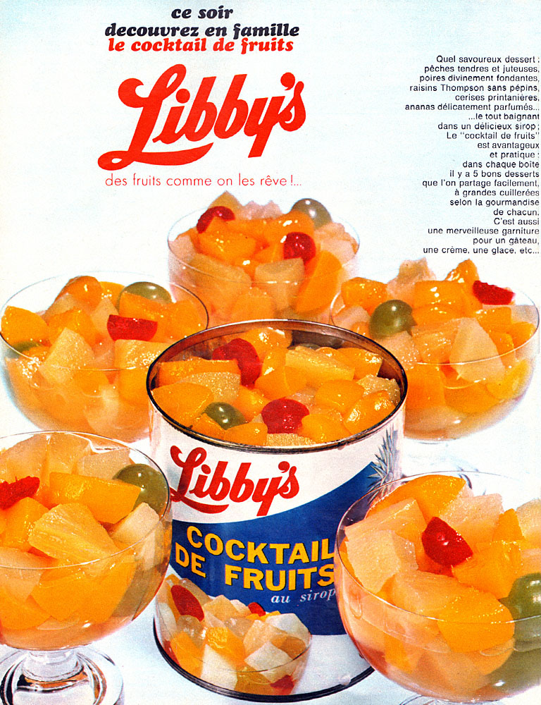 Publicit� Libbys 1968