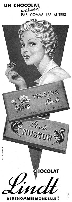 Publicit� Lindt 1955