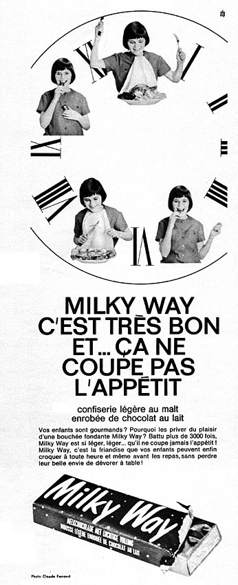 Publicit� Milky Way 1965