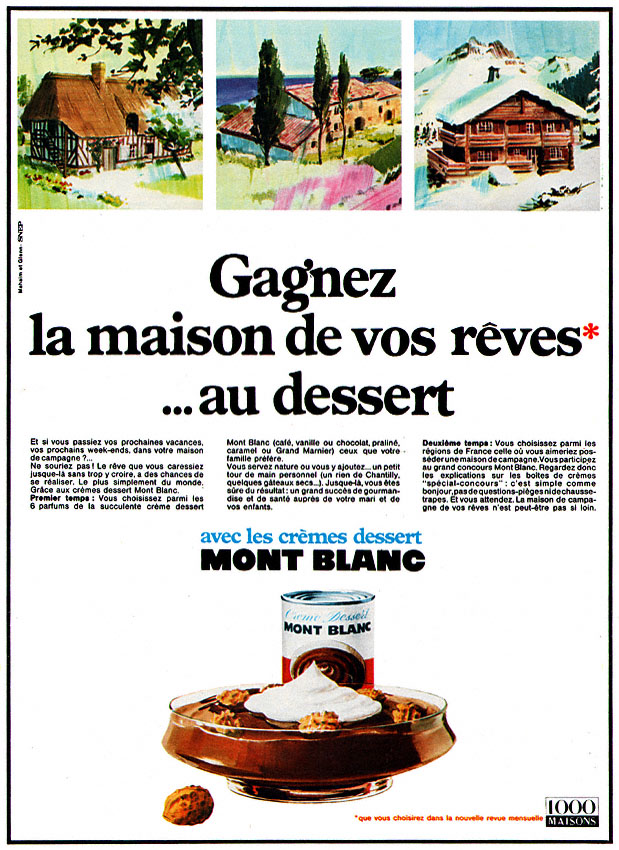 Publicit� Mont Blanc 1969