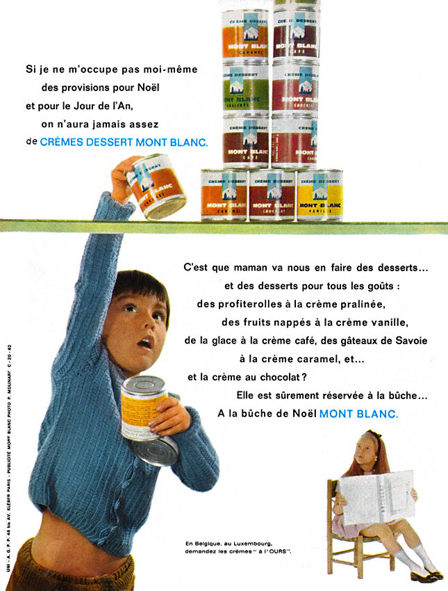 Publicit� Mont Blanc 1962
