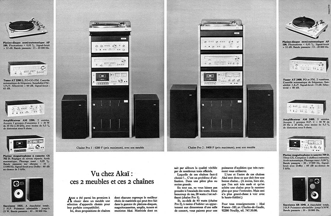 Publicit� Akai 1978