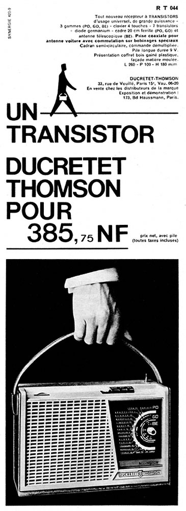 Publicit� Ducretet-Thomson 1960