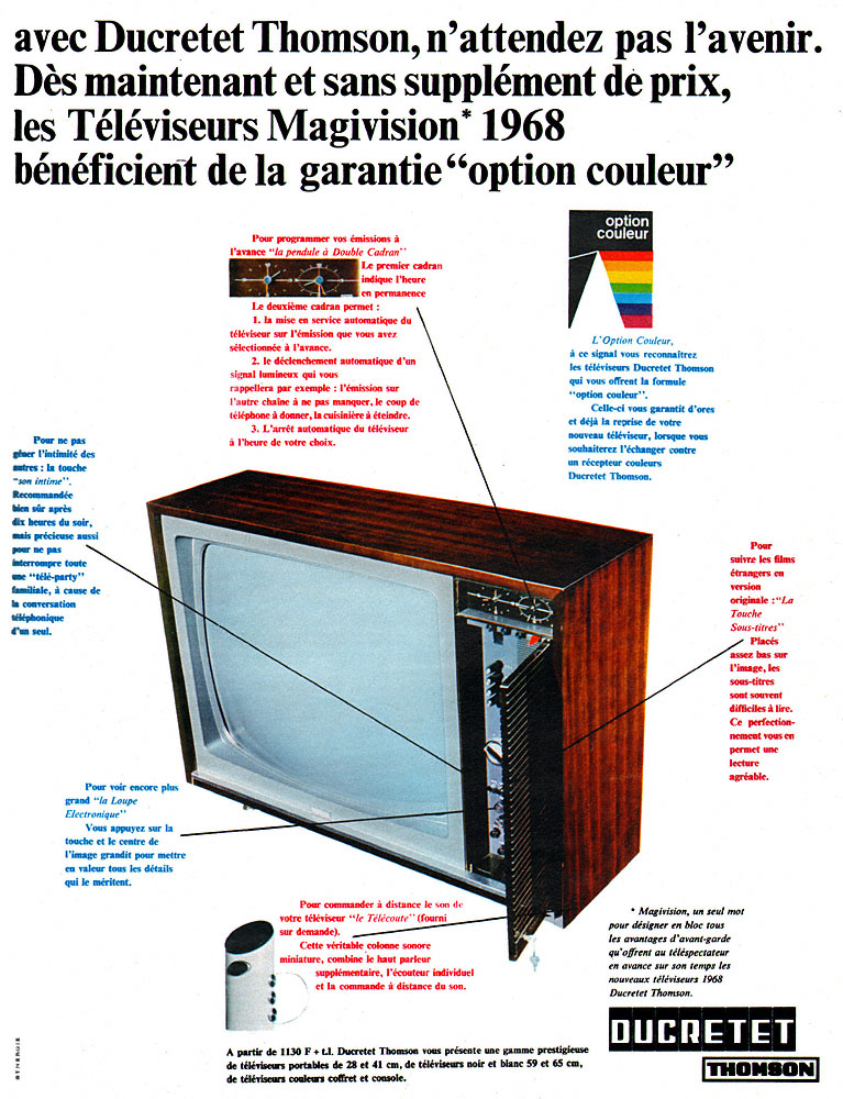 Publicit� Ducretet-Thomson 1967