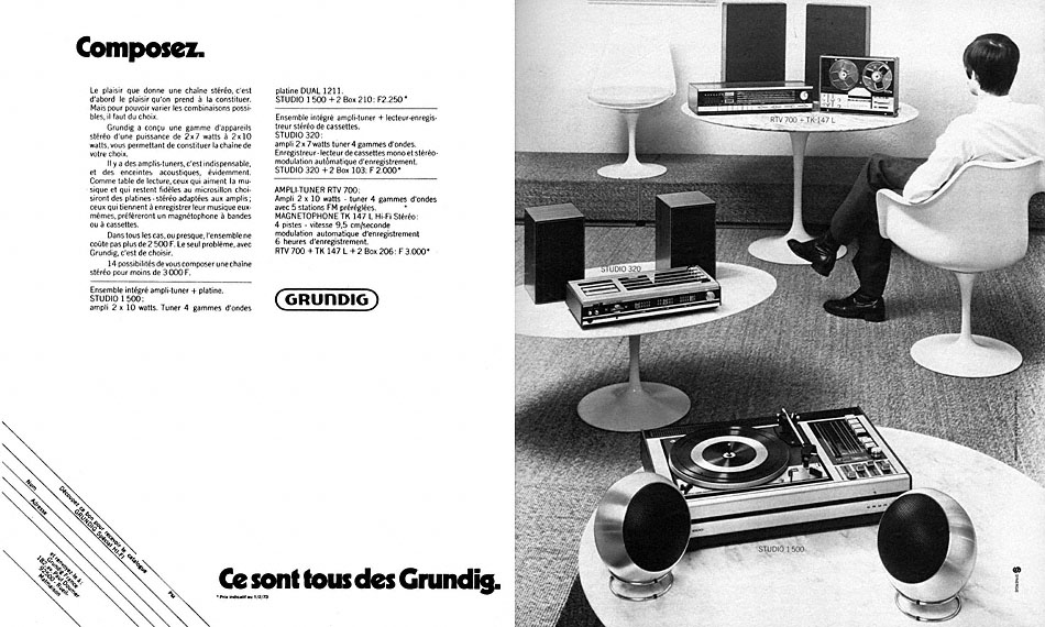 Publicit� Grundig 1973
