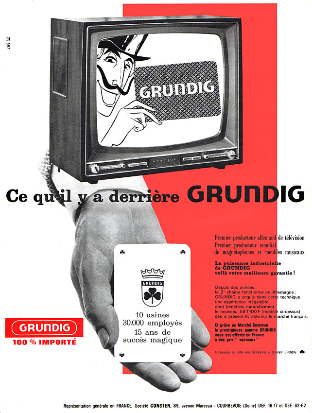 Publicit� Grundig 1962