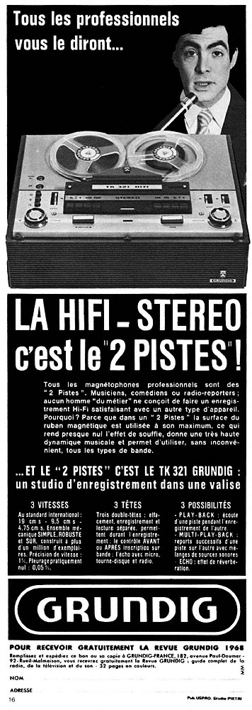 Publicit� Grundig 1968