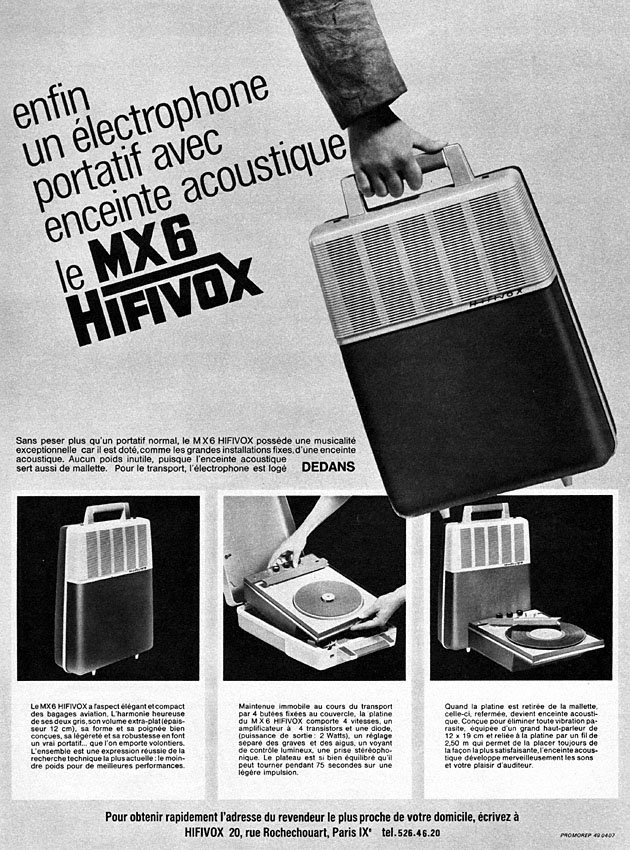 Publicit� Hifivox 1965