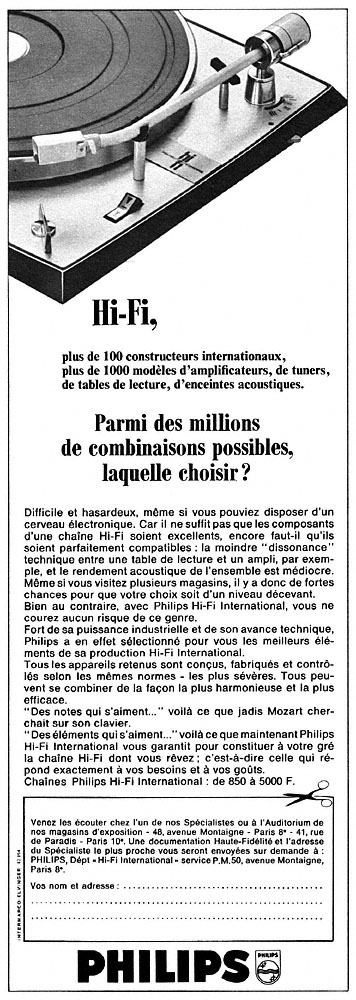 Publicit� Philips 1968
