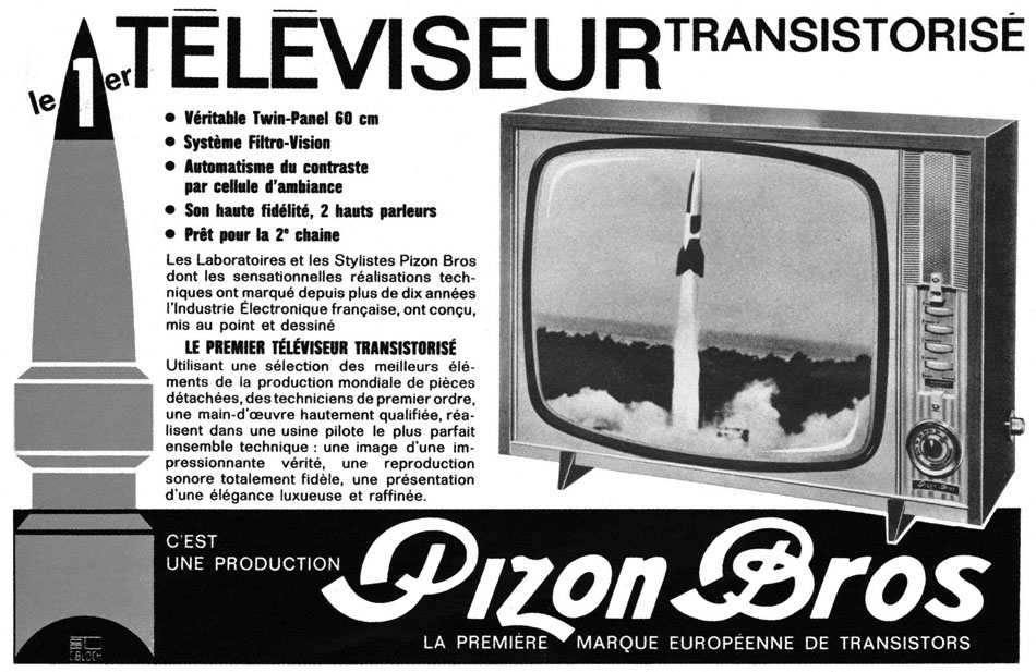 Publicit� Pizon Bros 1962