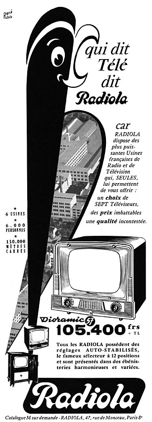 Publicit� Radiola 1957