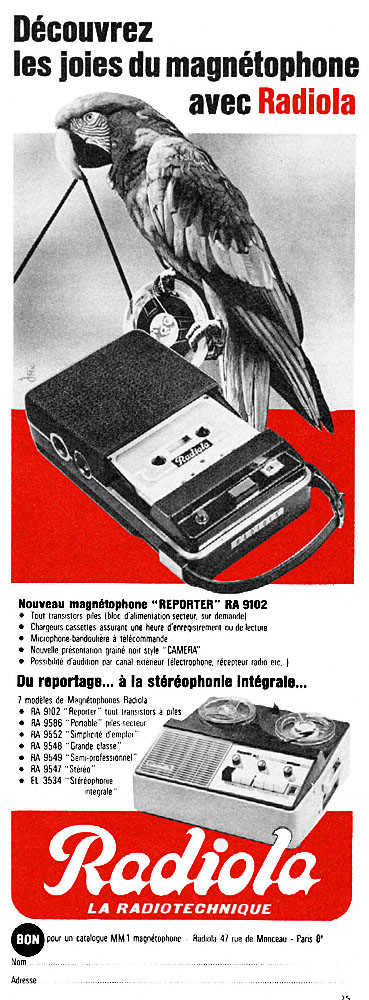 Publicit� Radiola 1965