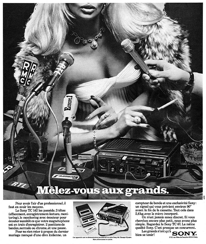 Publicit� Sony 1975