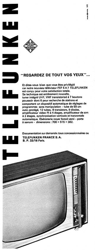 Marque Telefunken 1967