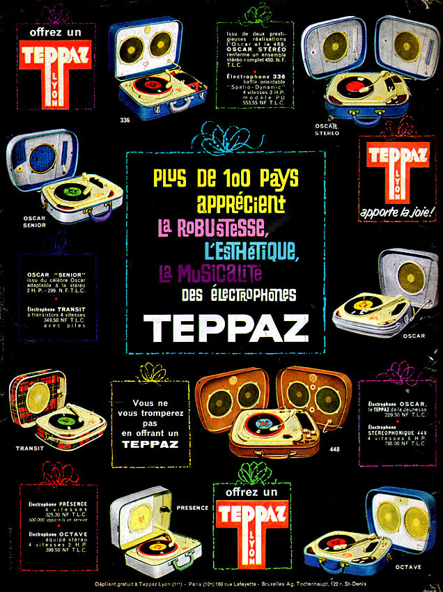 Publicit� Teppaz 1961