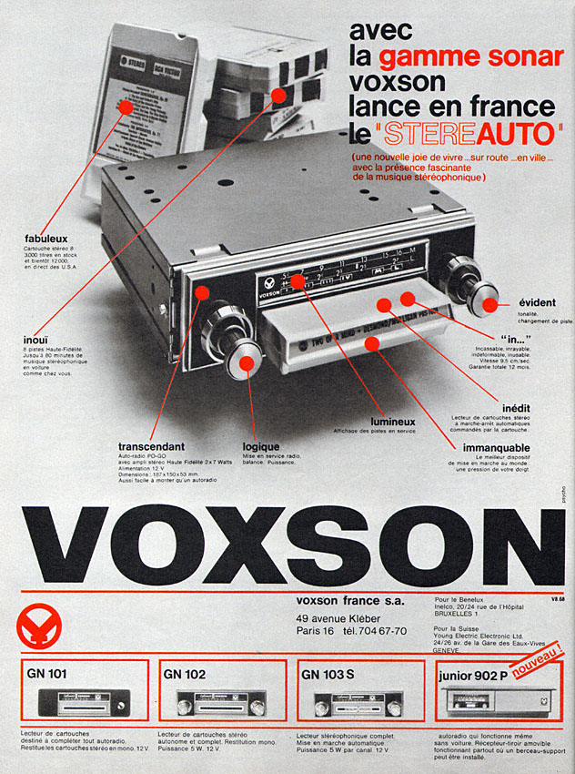 Publicit� Voxson 1968