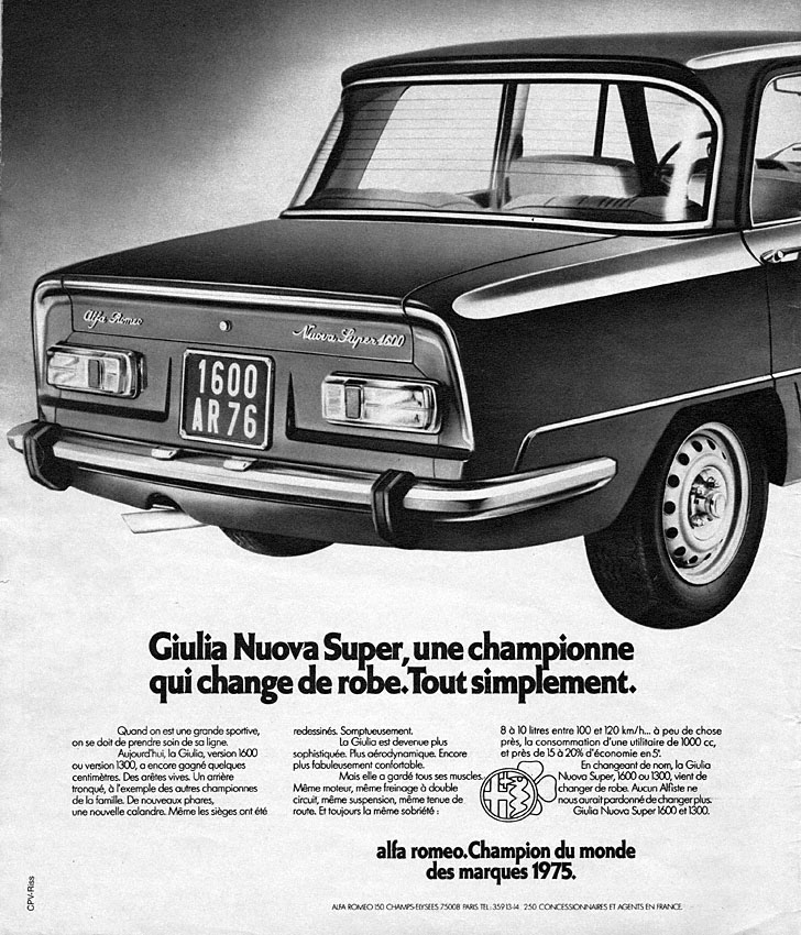 Marque Alfa Romeo 1976