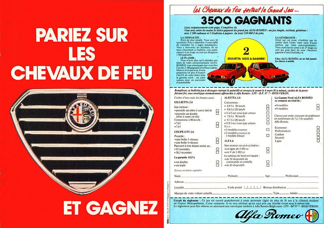 Marque Alfa Romeo 1981