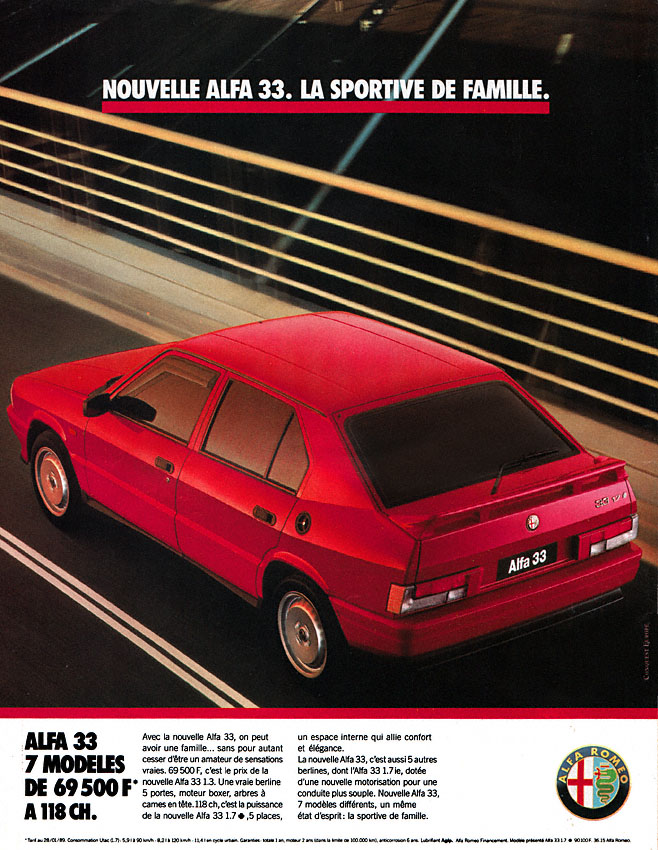 Publicit� Alfa Romeo 1989