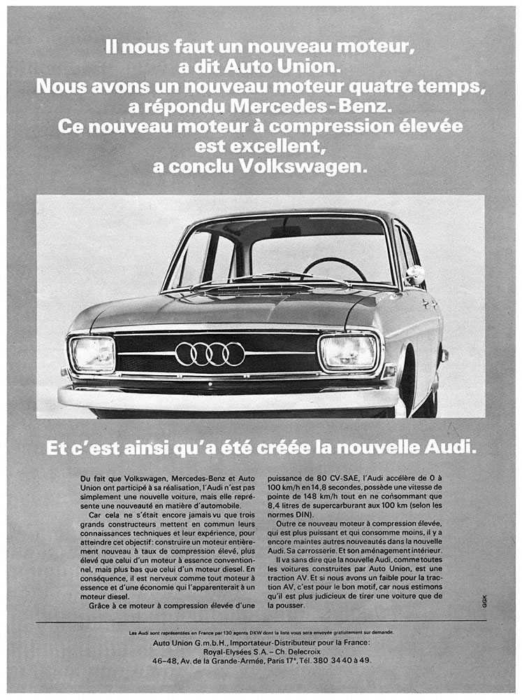 Publicit� Audi 1965