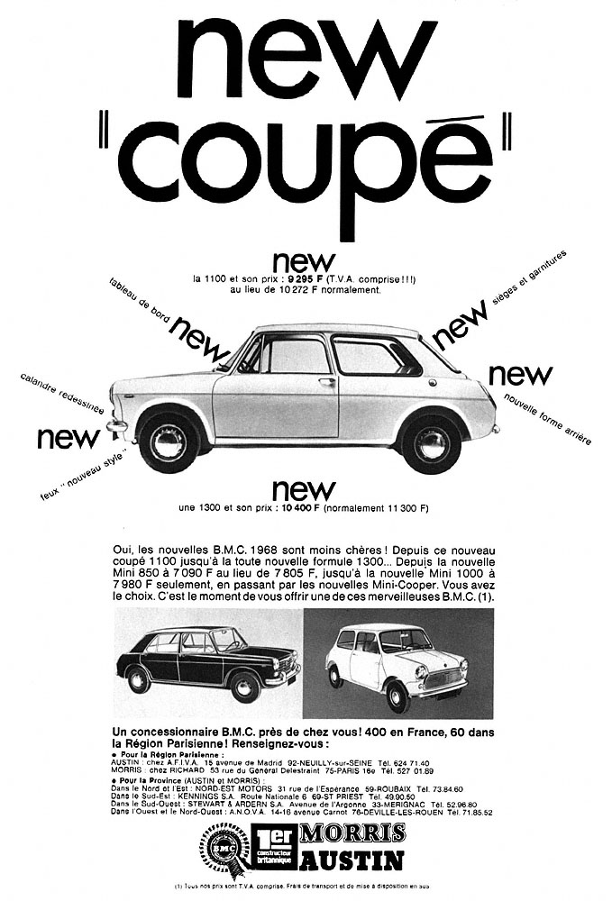 Publicit� Austin 1968