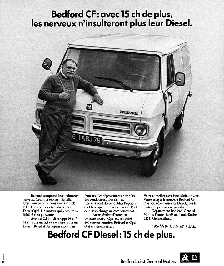 Publicit� Bedford 1975