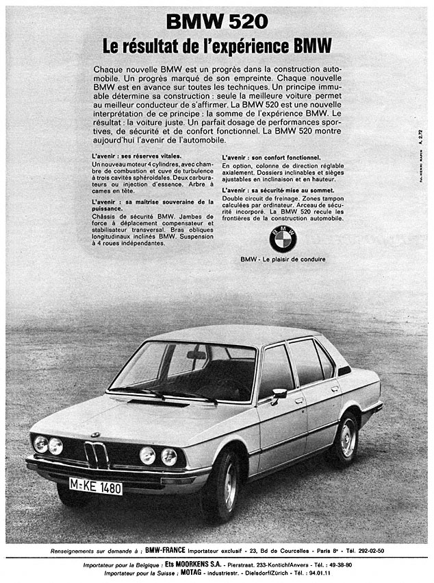 Publicit� Bmw 1972