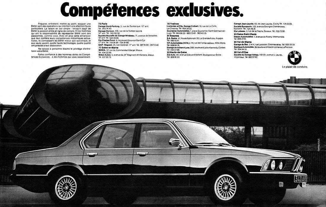 Publicit� Bmw 1979
