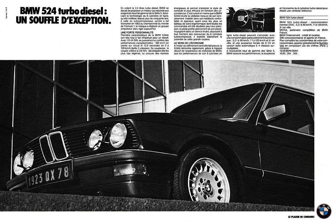 Publicit� Bmw 1985