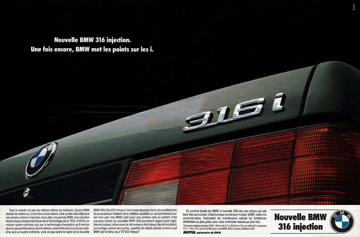 Publicit� Bmw 1988