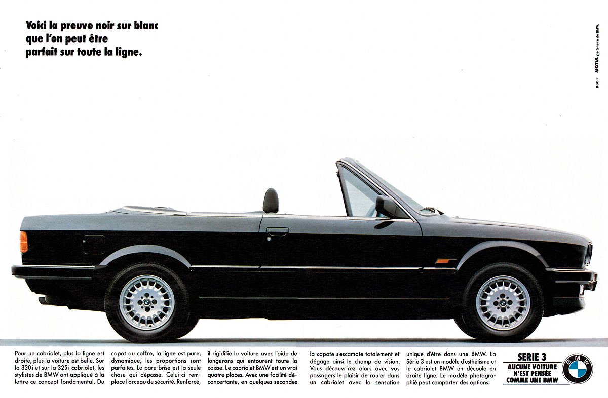 Publicit� Bmw 1989