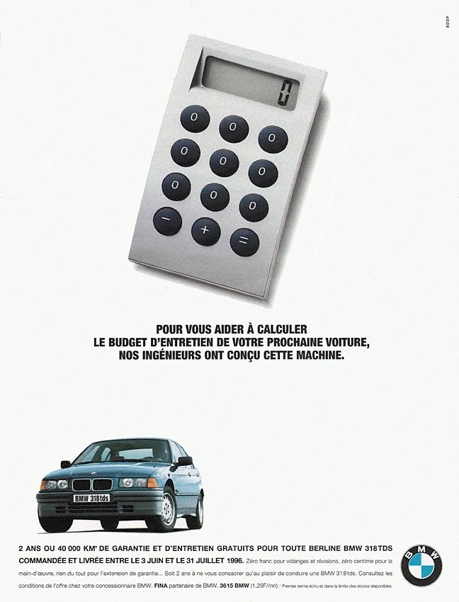 Publicit� Bmw 1996
