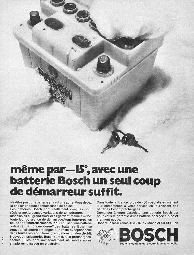 Publicit� Bosch 1968