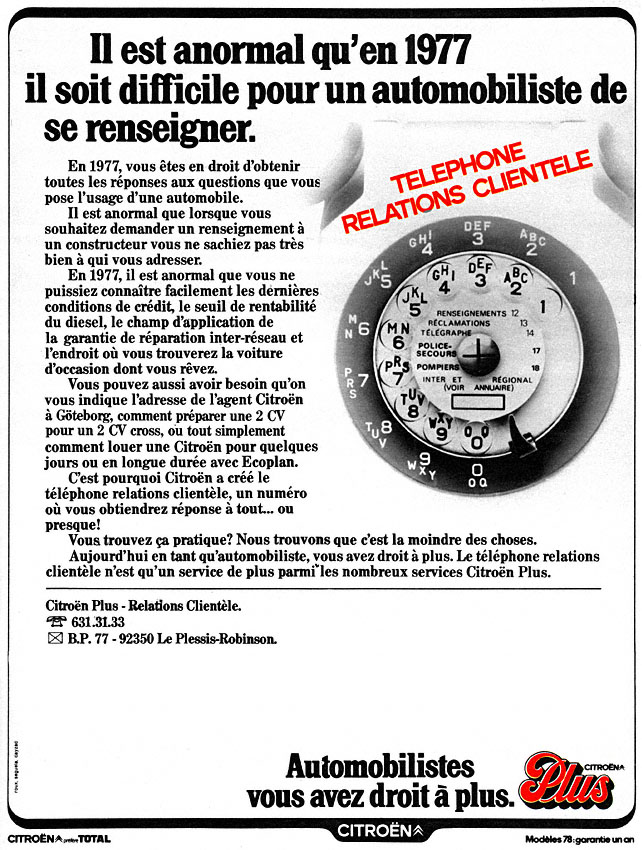 Marque Citro�n 1977